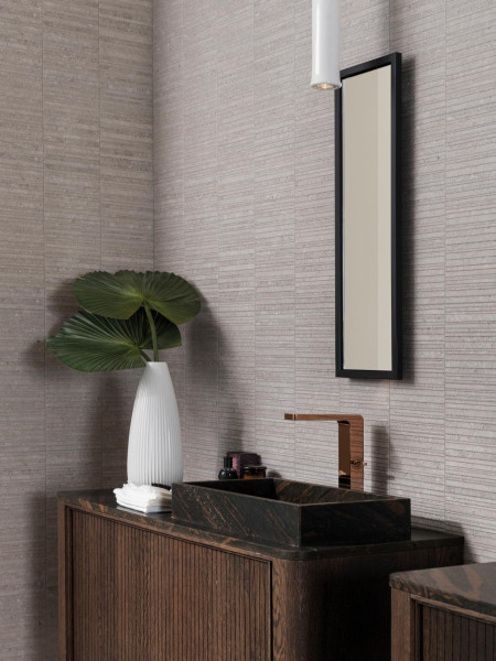 Porcelanosa Stripe Berna Acero 45x120 cm Wandfliese rektifiziert