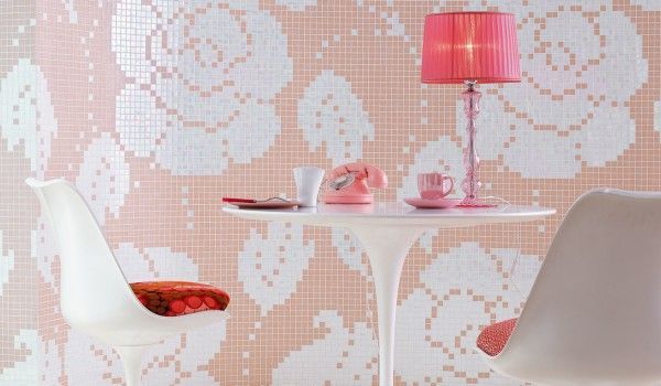 Bisazza Dekor Winter Flowers Pink 129,1x290,5 cm