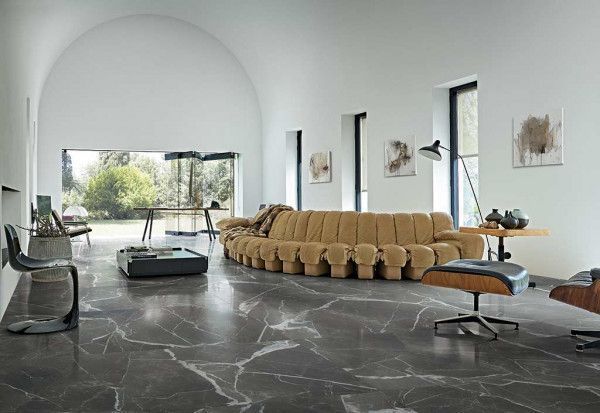 Stones & More 80x80 cm Stone Calacatta Black smooth