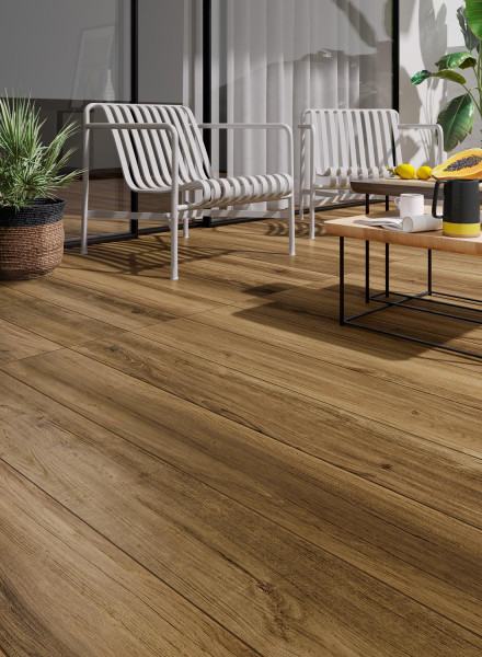 Panaria Nuance Tabac 30x120 cm Feinsteinzeug R10 RT