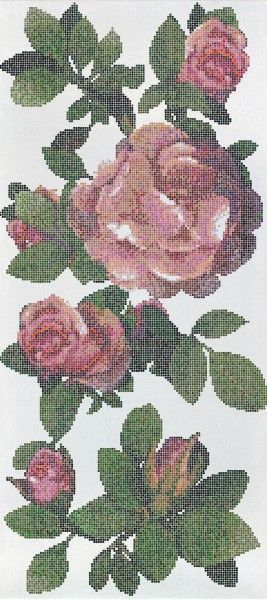 Bisazza Dekor Springrose Bianco 129,1x290,5 cm