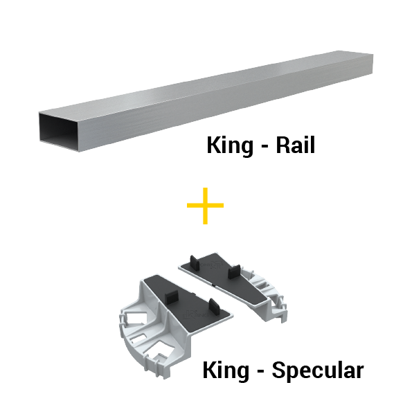 DPS King Rail Alu Traverse 50x25 mm Länge 2000 mm