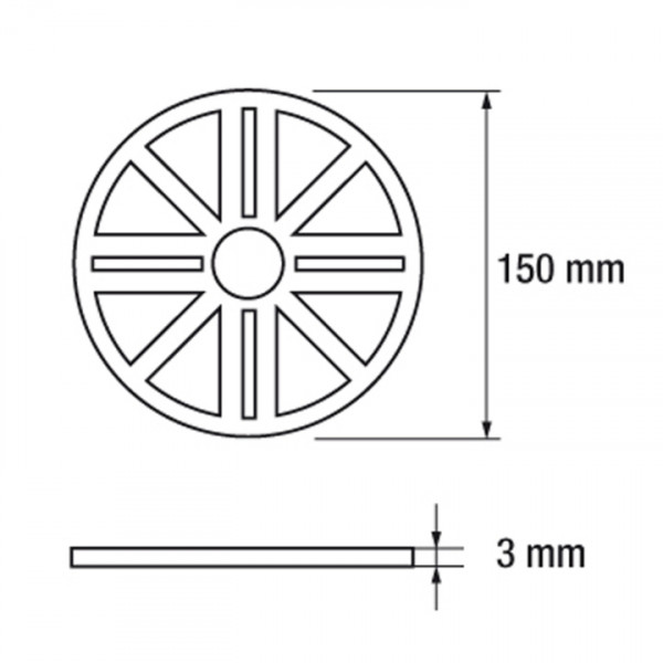 Eterno Ivica Ausgleichsscheibe LH3 3mm - d:150 mm für Profi-Stelzlager SE+NM