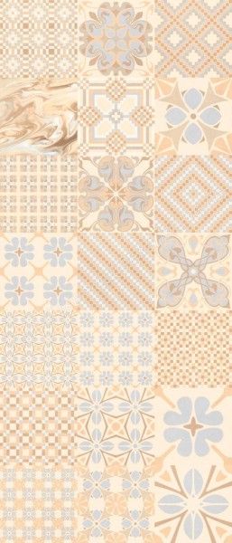 Vives 1900 Dekorfliese 20x20 cm Tassel Crema mehrfarbig
