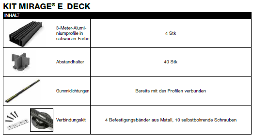 Kit Mirage eDeck Verlegesystem für Terrassenplatten Evo2/e + Evo3/e