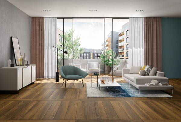 Panaria Nuance Tabac 30x120 cm Feinsteinzeug R10 RT