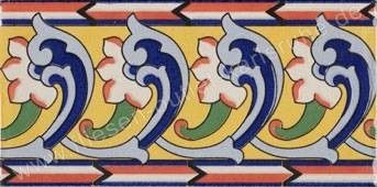 Bordüre 10x20 cm Horcajo mehrfarbig