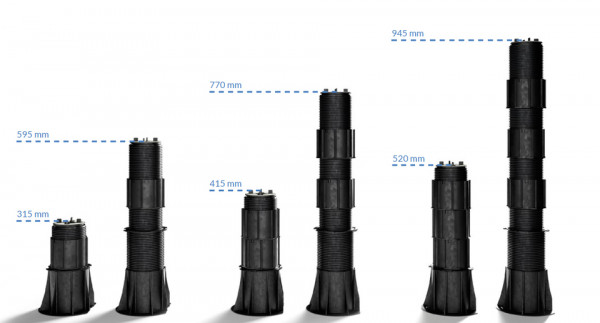 Eterno Ivica Prime Stelzlager PR3 155-420 mm Kopf bitte im Artikel auswählen