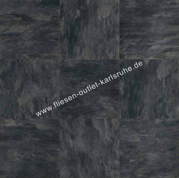 Rex Ardoise Noir 80x80 cm Matte Squadrato