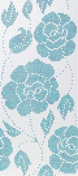 Bisazza Dekor Winter Flowers Blue 129,1x290,5 cm