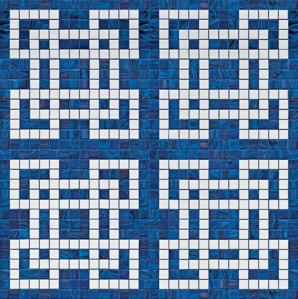 Bisazza Mischung Granada Bianco 2x2 cm inkl. Inst.-Kit