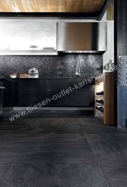 Rex Ardoise Noir 80x80 cm Matte Squadrato